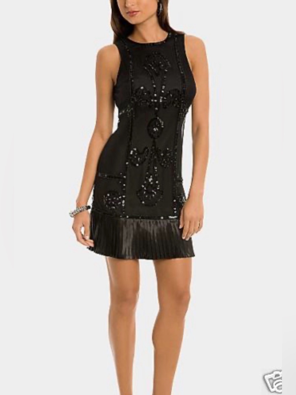 🖤 GUESS by Marciano Embellished Black Mini Dress — XS